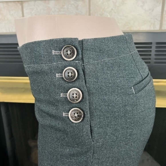 Elevenes for Anthropologie the Brighton, Grayish Green Boot Cut Pants. - Picture 5 of 15